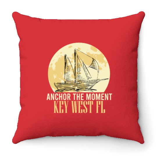 Florida ANCHOR THE MOMENT KEY-WEST, FL Throw Pillows