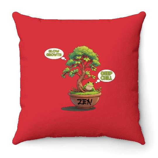 Slow growth, deep chill Throw Pillows