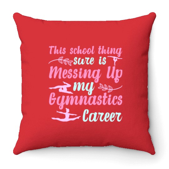 Gymnastics Gym Fitness Sports Training Throw Pillows