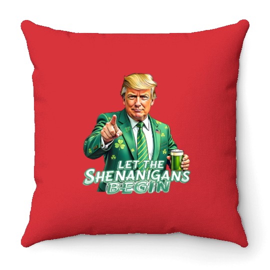 Trump St. Patrick’s Day Throw Pillows – Irish Party Throw Pillows