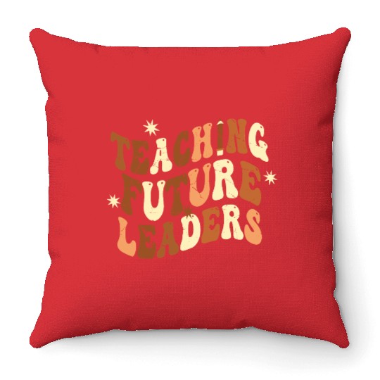 Teaching Future Leaders Dope Black Melanin Teacher Throw Pillows