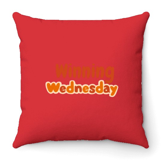 Winning Wednesday Mood Throw Pillows
