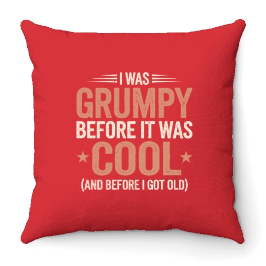 Grumpy Old Man Throw Pillows