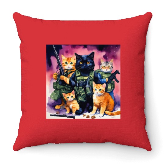 Help Protect Us.... We Are Pets Throw Pillows