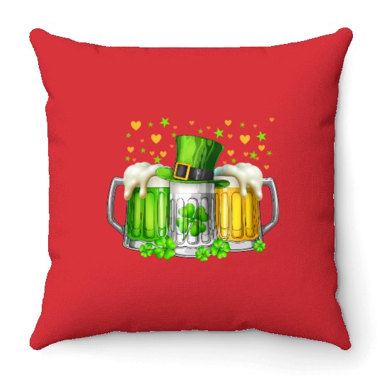 Irish Beer Ireland St Patricks Day Drinking Party Throw Pillows