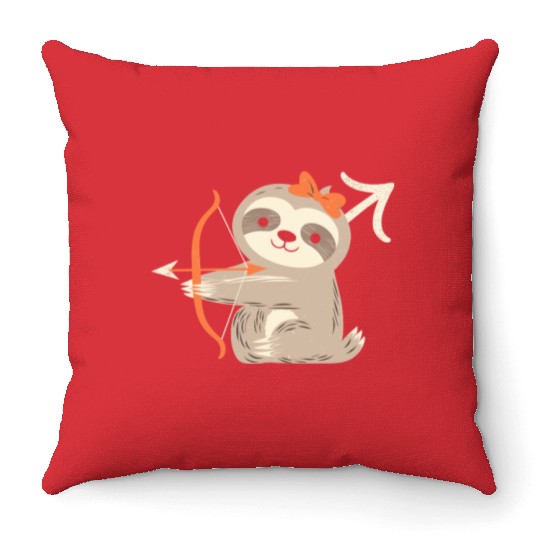 Sagittarius Zodiac Sloth Archer Design for Throw Pillows