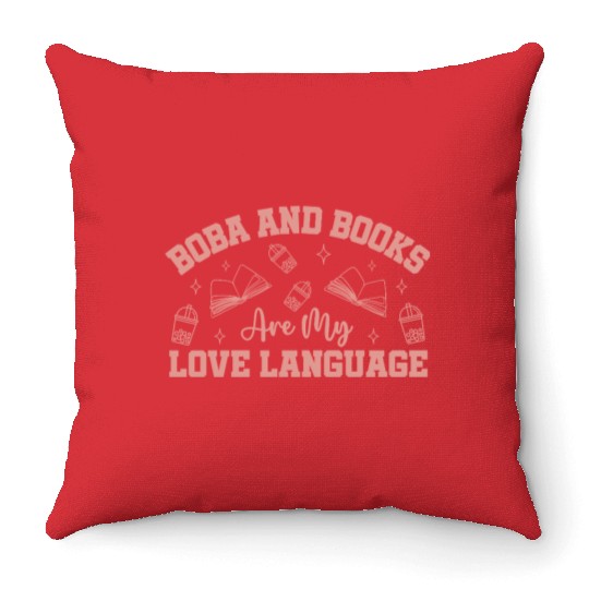 Boba tea and books lover Throw Pillows gift
