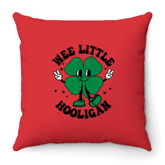 Wee Little Hooligan Cute St. Patrick's Day Irish S Throw Pillows