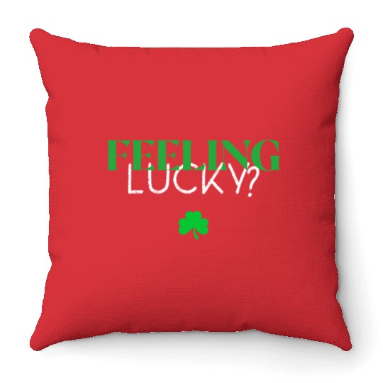 Feeling Lucky With Clover Throw Pillows