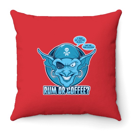 Rum or Coffee Throw Pillows