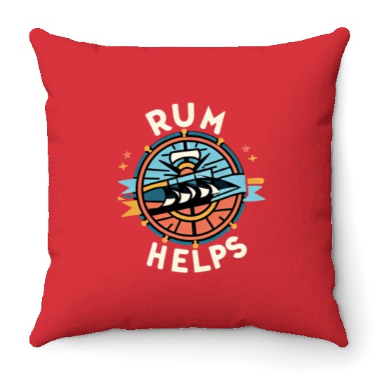 Rum Helps 6 Throw Pillows