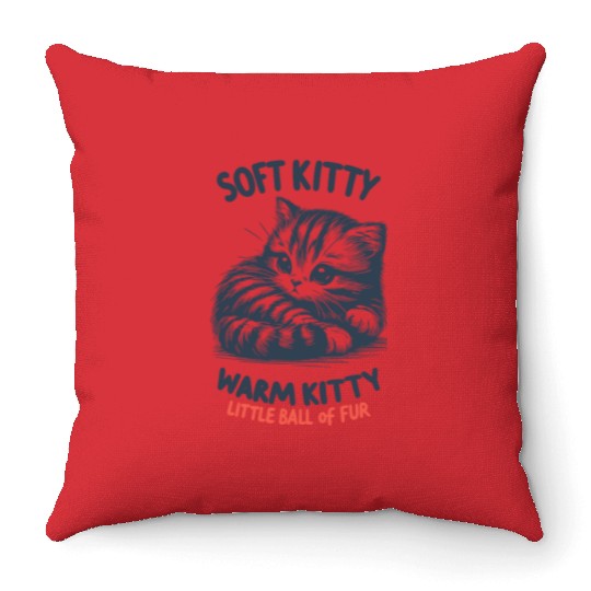 Soft Kitty Throw Pillows