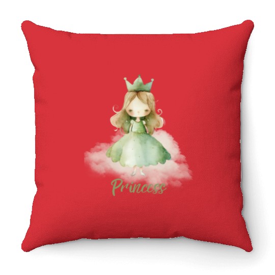Princess Baby Bodysuit, Cute Infant Jersey One Pie Throw Pillows