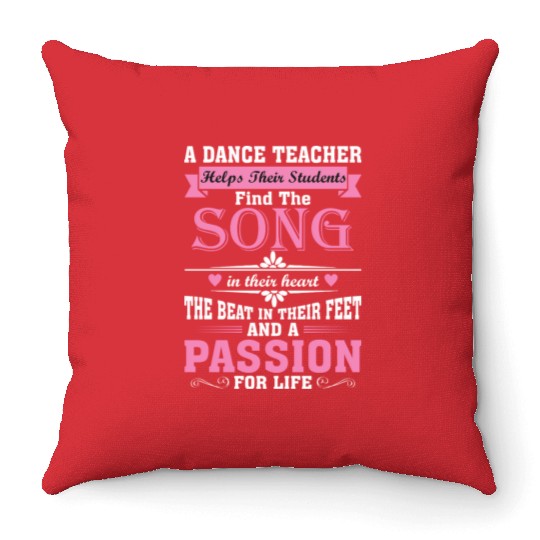 A Dance Teacher Helps Their Students Find The Song Throw Pillows
