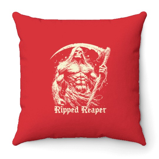 Ripped Reaper Throw Pillows