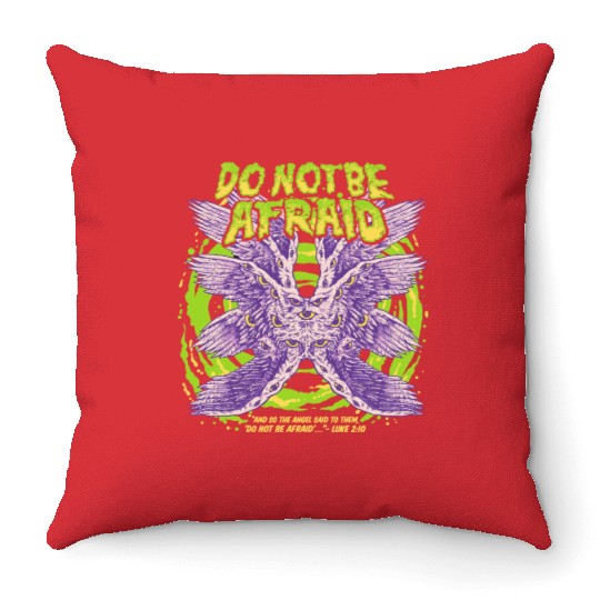 Do Not Be Afraid Realistic Angel Grunge Creepy Got Throw Pillows