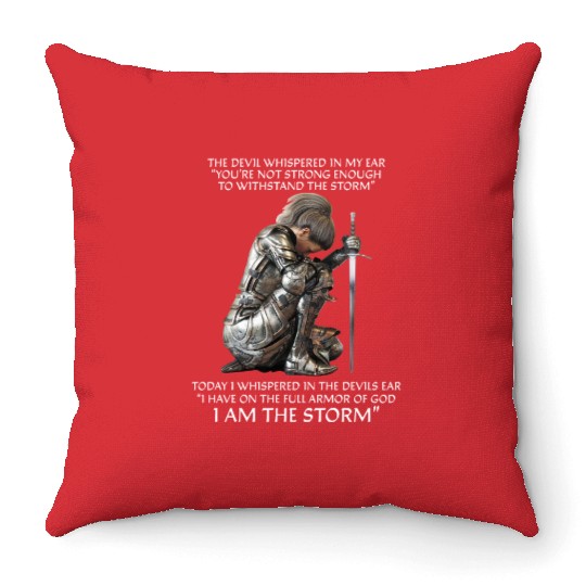 I Am The Storm Throw Pillows