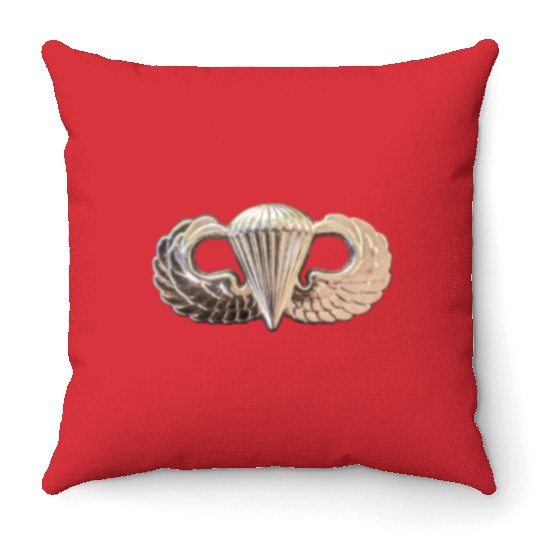 Airborne Wings gift for your favorite veteran. Throw Pillows