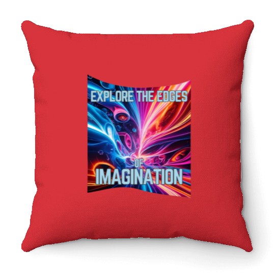 Surreal Spectrum - Explore the edges of imaginatio Throw Pillows