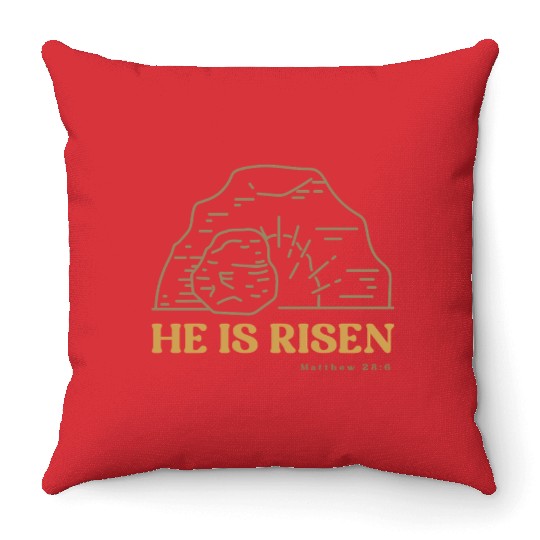 He Is Risen Throw Pillows