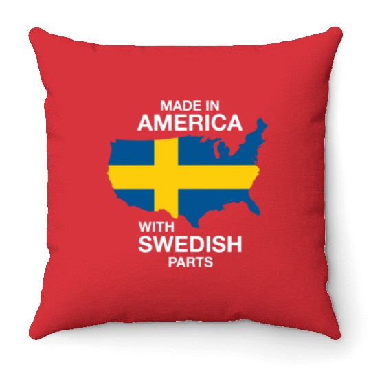 Made In America With Swedish Parts Throw Pillows