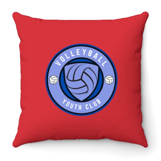 volleyball youth club Throw Pillows