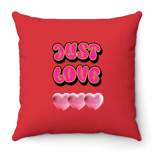 Just Love: Y2K 2000s Heart Throw Pillows