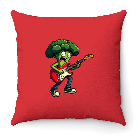 Rocking Broccoli Throw Pillows