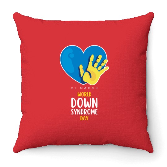World Down Syndrome Awareness Men Women Kids Throw Pillows