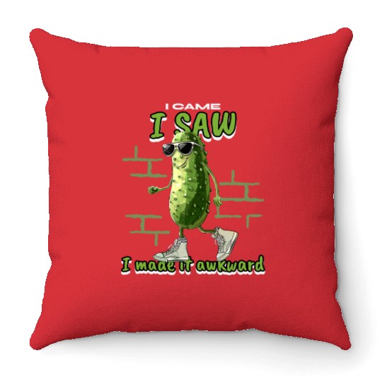 I Came, I Saw, I Made It Awkward Pickleball Throw Pillows