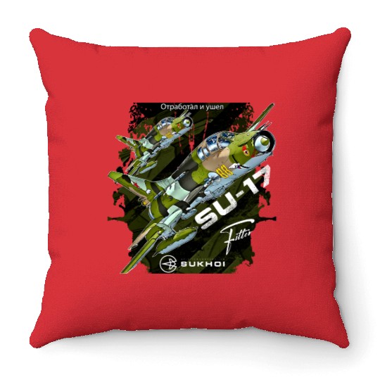 Sukhoi Su-17 Fitter – Iconic Soviet Jet Throw Pillows