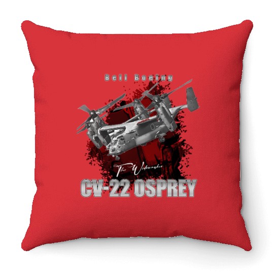 CV22 Osprey Us Air Force Hybrid Aircraft Throw Pillows