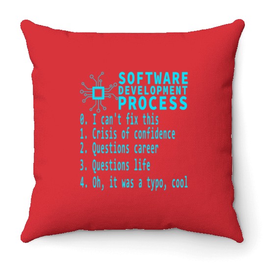 Software Dev Process Debugging Existential Crisis Throw Pillows
