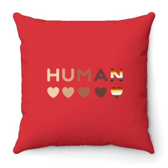 Human Bear Pride Gay Men LGBT Bear Flag Colors Throw Pillows