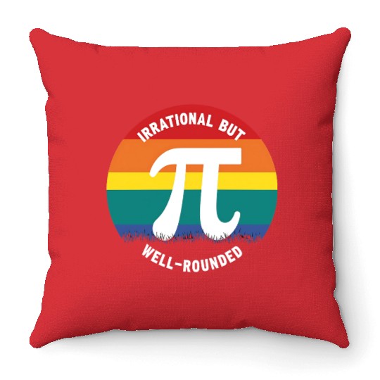 Funny Math Pi Symbol | LGBTQ+ Pride Throw Pillows