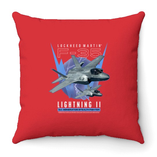 F-35 LightningIi 5Th Gen Stealth Fighter Throw Pillows