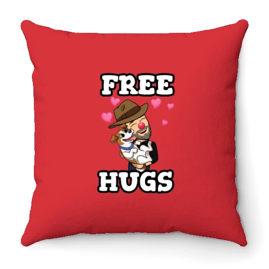 Free Hugs Throw Pillows