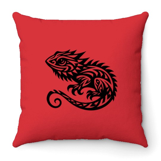 Bearded Dragon T Tattoo Dragon Disguise Throw Pillows