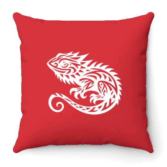 Bearded Dragon T Tattoo Dragon Disguise Throw Pillows