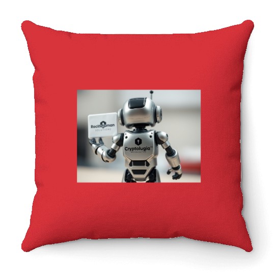 Rocketman Robot Throw Pillows