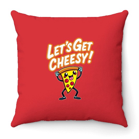 Let s Get Cheesy Throw Pillows
