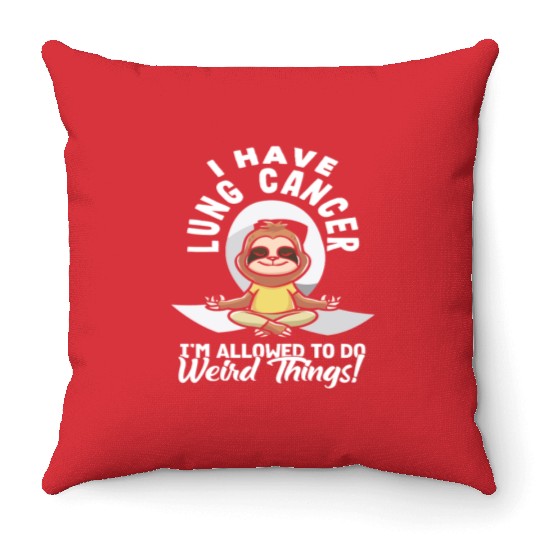 Lung Cancer Awareness Weird Things Throw Pillows