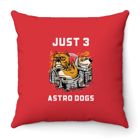 Just 3 Astro Dogs Best Selling Throw Pillows