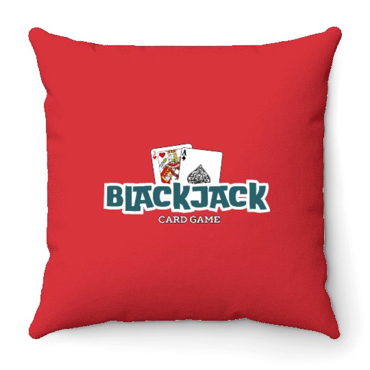Blackjack: The Classic Card Game Throw Pillows
