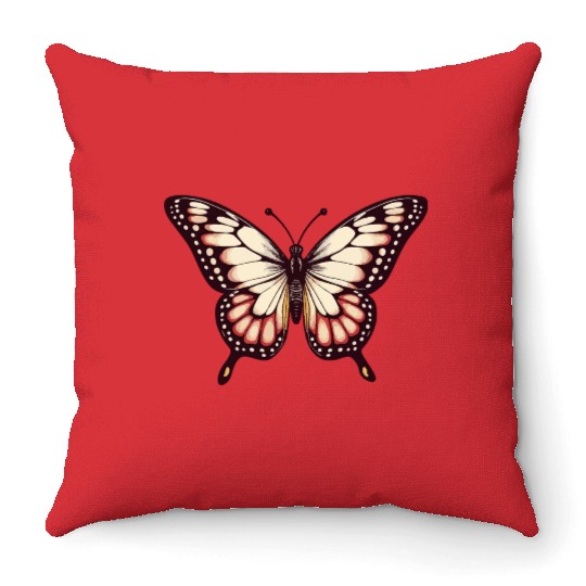 Vibrant Monarch Butterfly Throw Pillows