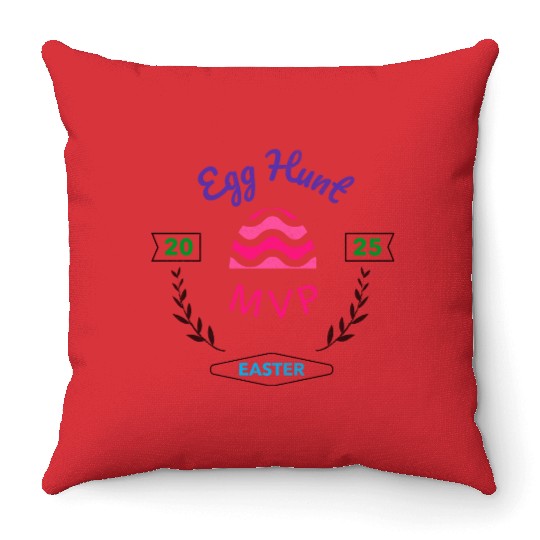 Egg Hunt MVP Easter 2025 Throw Pillows