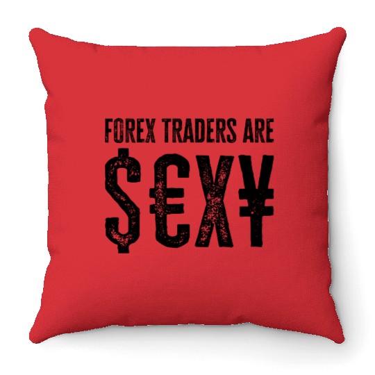 Forex Traders Are Sexy - Profits & Power Throw Pillows