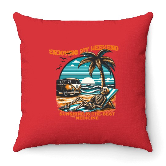 Summer|weekend|enjoying my weekend Throw Pillows
