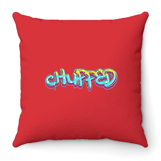 CHUPPED  finish in light blue Throw Pillows
