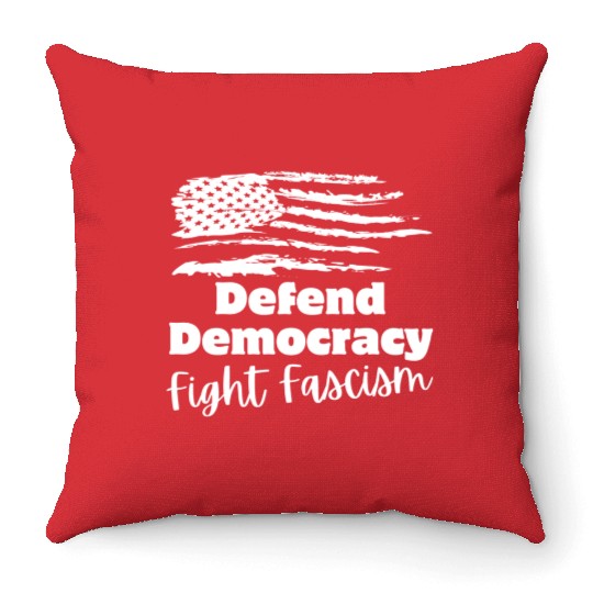 Defend Democracy Throw Pillows